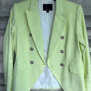 Banana Republic Women's Light Green Double-Breasted Blazer